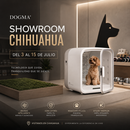 DOGMA® DRIVE CUBE — Tu mascota seca, tranquila y sin estrés en minutos.