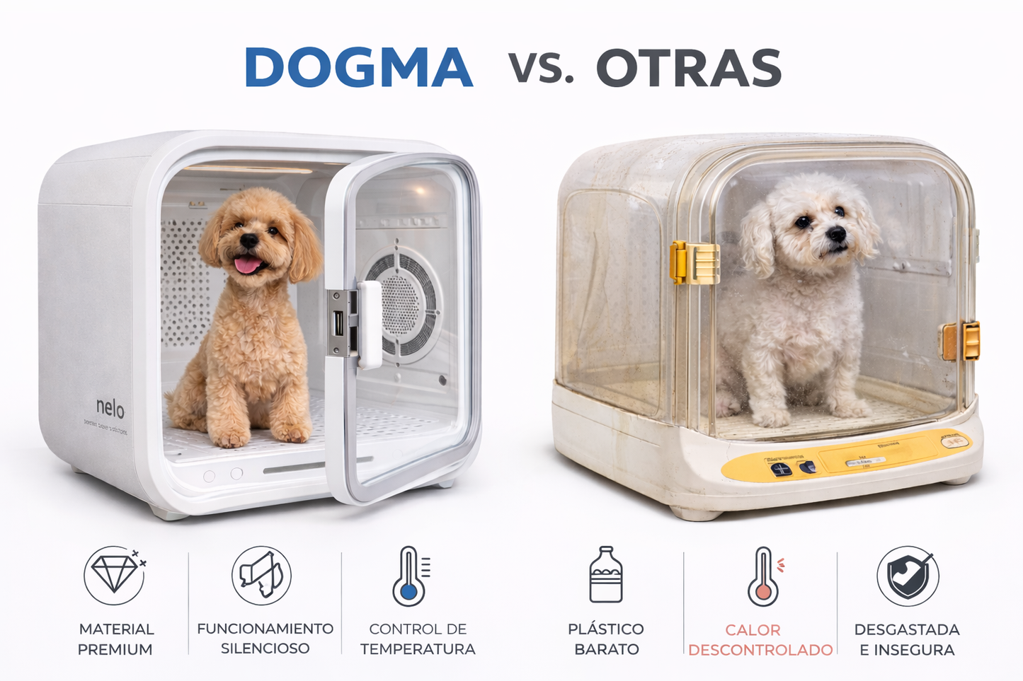 DOGMA® DRIVE CUBE — Tu mascota seca, tranquila y sin estrés en minutos.